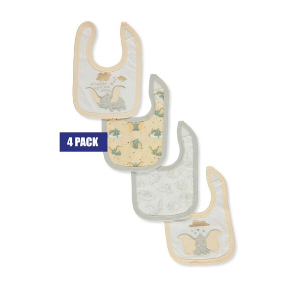 Disney Baby Dumbo 4-Pack Bib Set - NWT - Picture 2 of 2